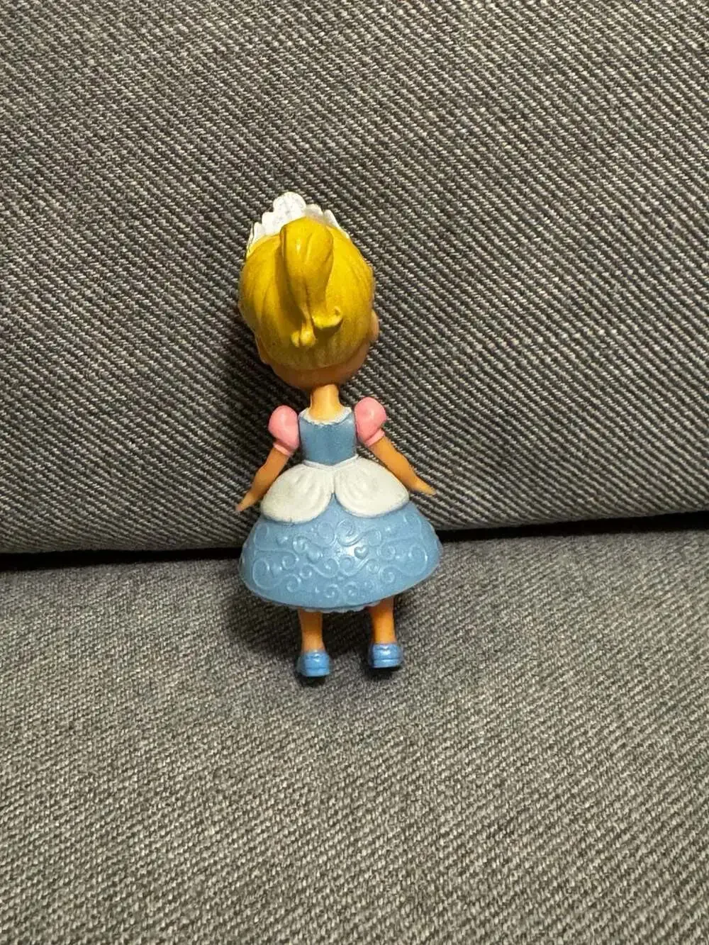 2PC Disney Princess Mini Toddler Glitter Dresses Aurora & Cinderella Figures